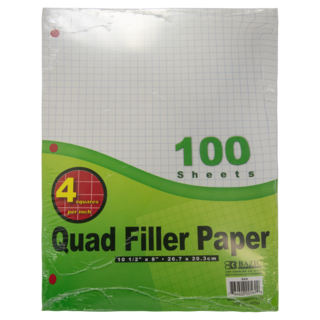 Bazic 100 Quad-Ruled Filler Paper